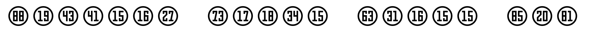 Numbers Style Three Circle Positive image